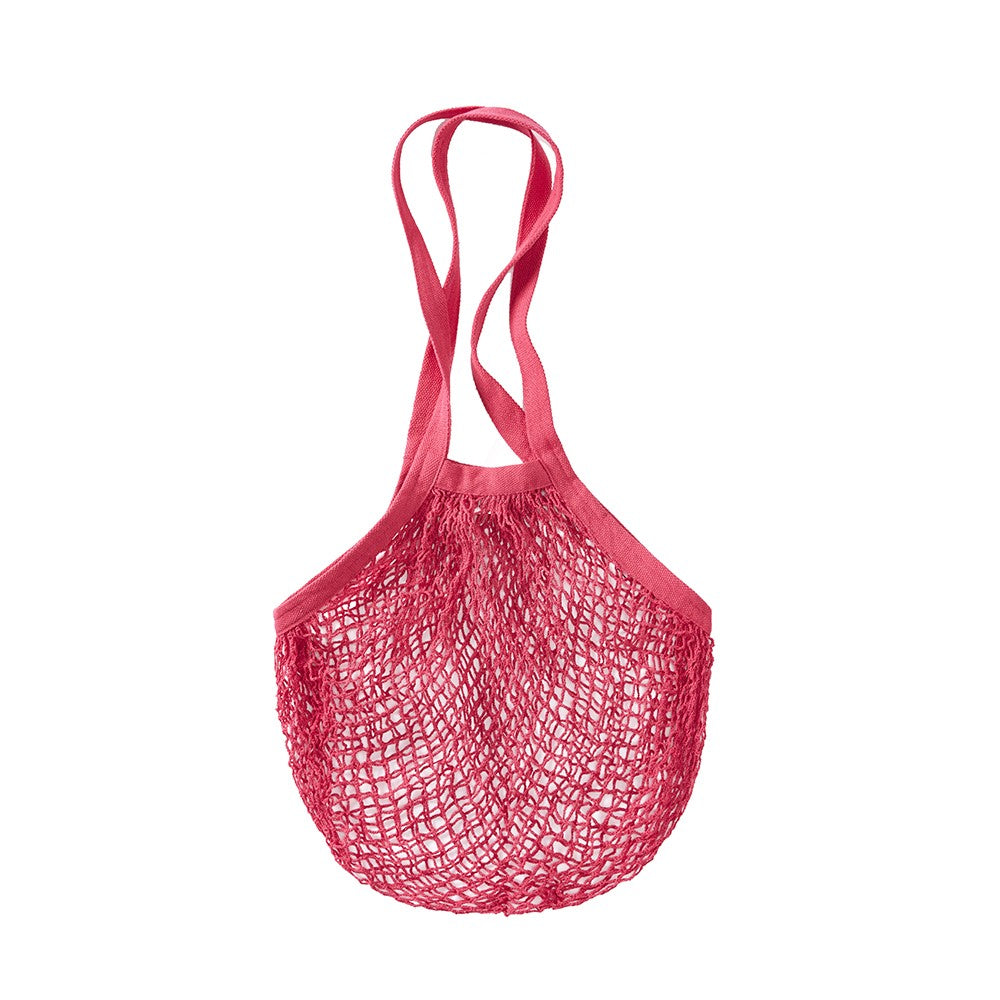 Recycled Cotton String Bag - Raspberry