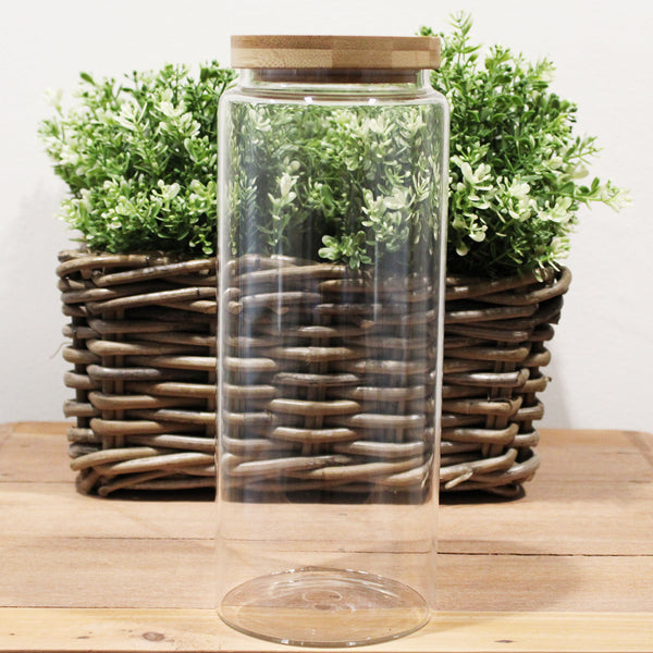 Bamboo & Glass Reusable Jar 1.5L