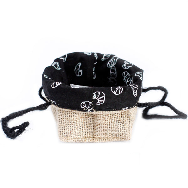 Black Jute & Cotton Gift Bag