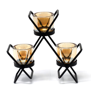 Centrepiece Iron Votive Candle Holder - Triangle
