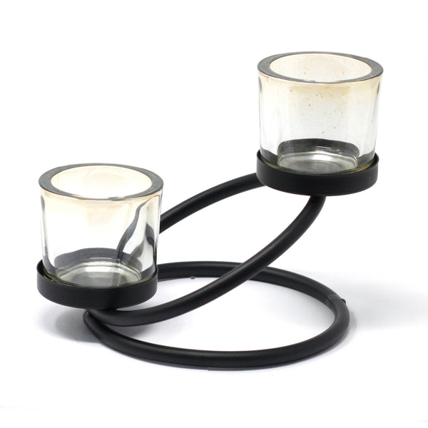 Centrepiece Iron Votive Candle Holder - Double Ring