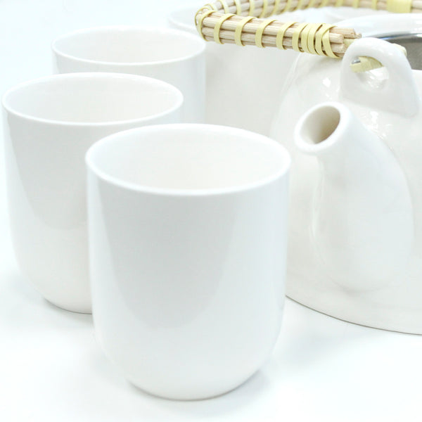 Ceramic Teapot, Strainer and Cup Set