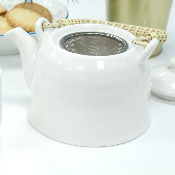 Ceramic Teapot, Strainer and Cup Set