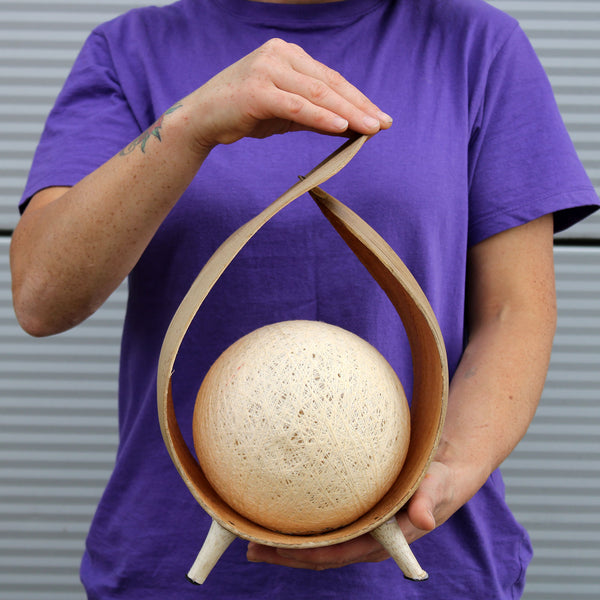 Natural Coconut Lamp - Light Brown Loop