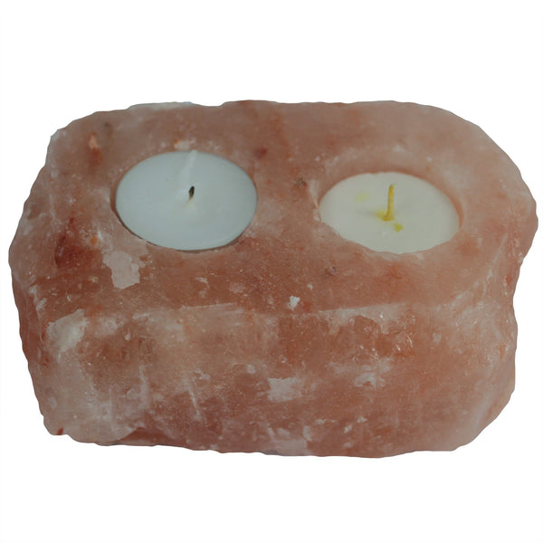 Pink Himalayan Salt Double Tealight Holder