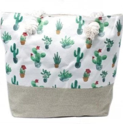 Rope Handle Cactus Bag