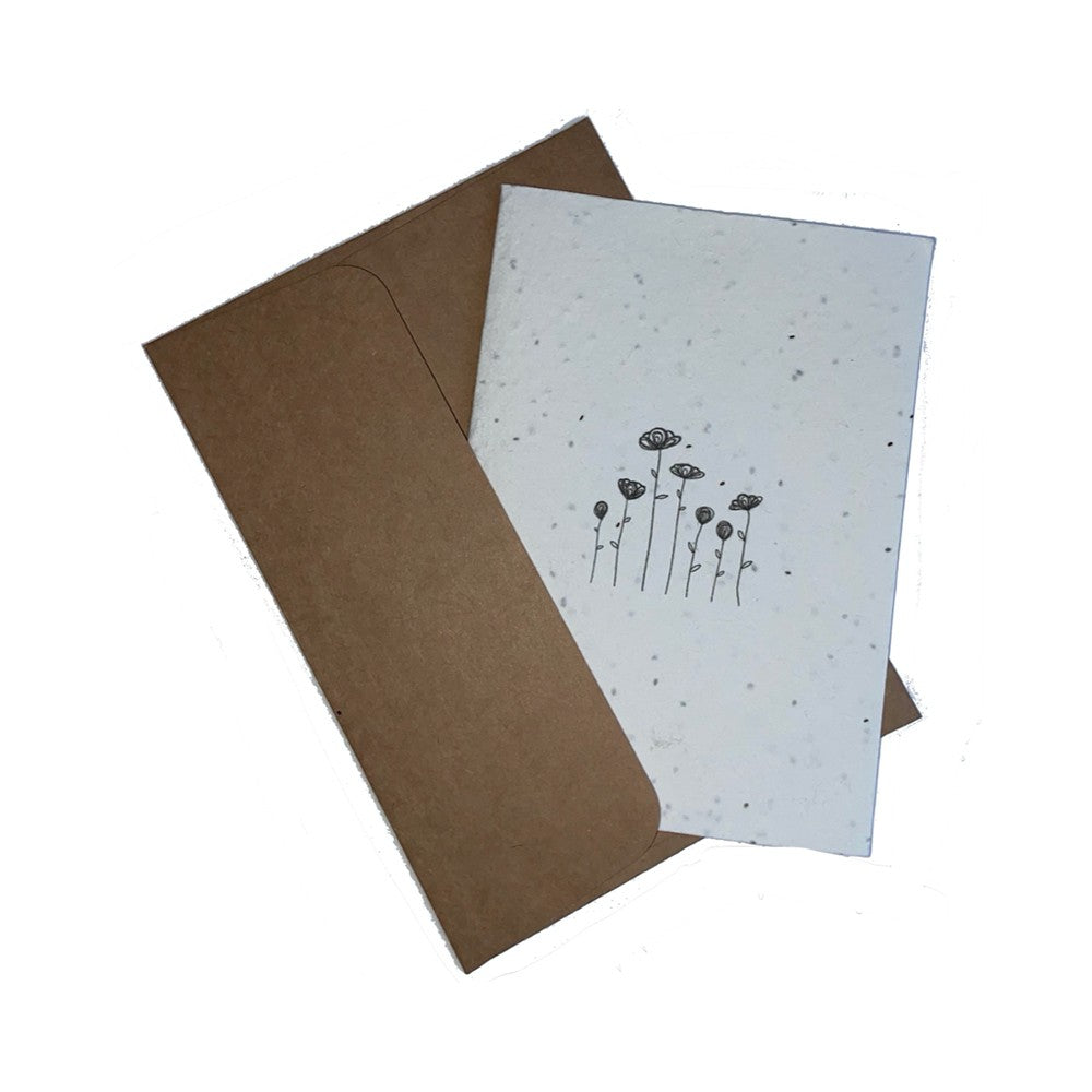 Seed Paper Greetings Card - Flowers