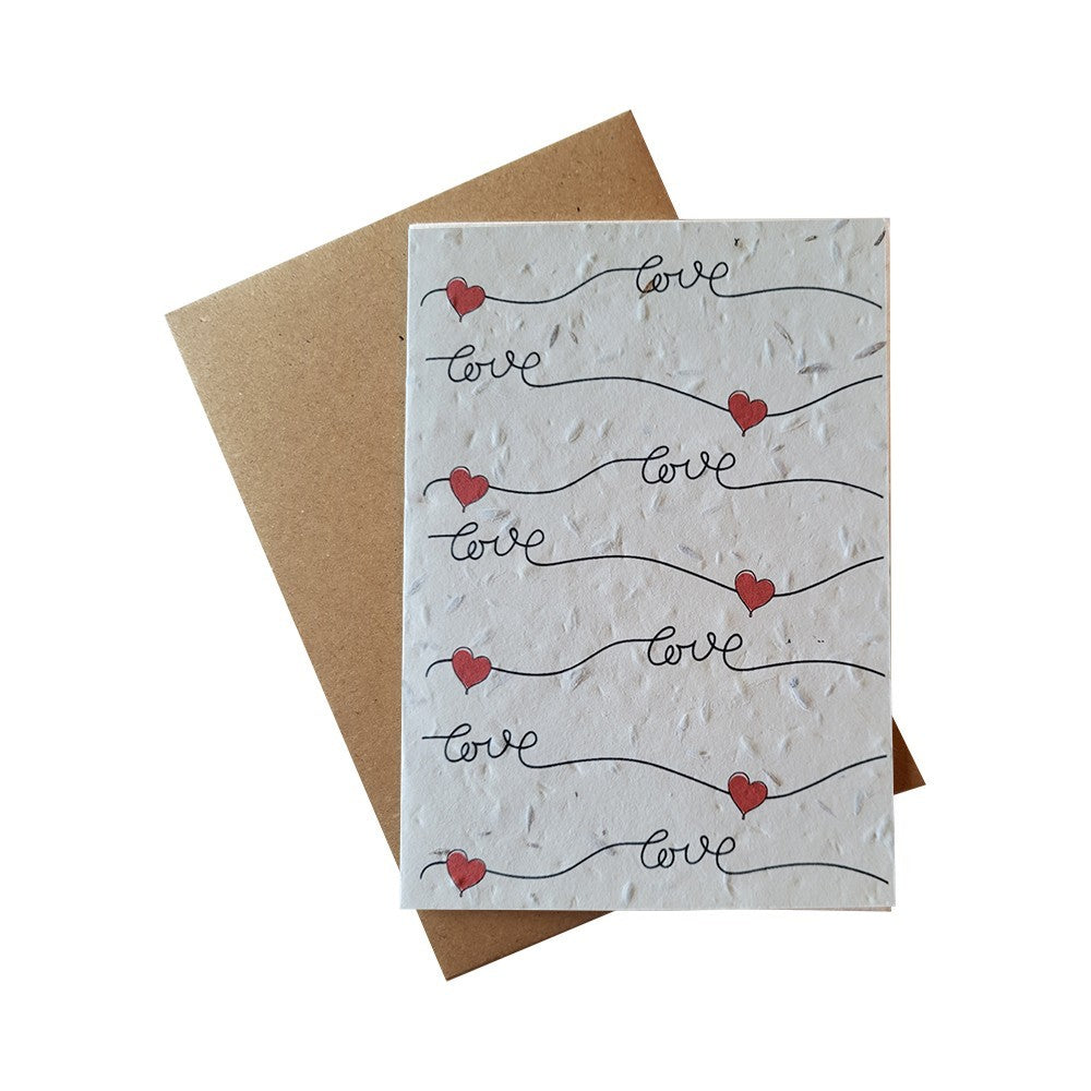 Seed Paper Greetings Card - Love