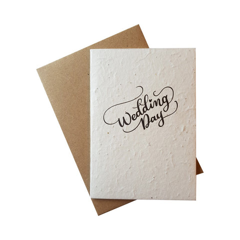 Seed Paper Greetings Card - Wedding Day