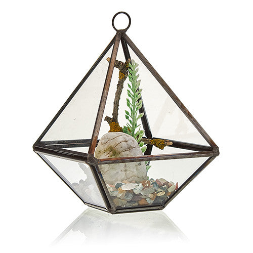 Small Glass Diamond Terrarium