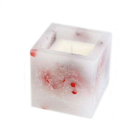 Small Cube Enchanted Soy Candle - Rose